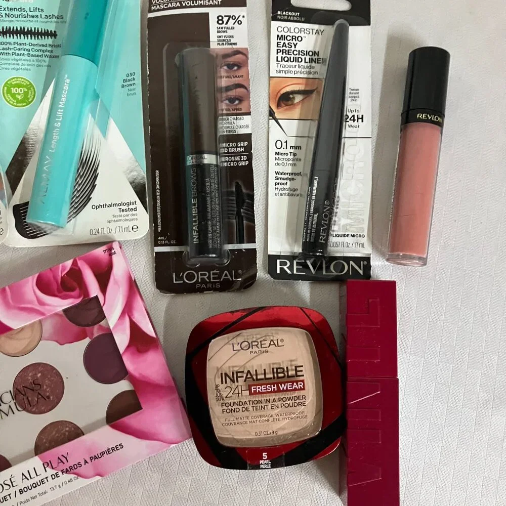Mixed Lot Drugstore Makeup Revlon L'Oréal Almay Maybelline Bundle New Sealed